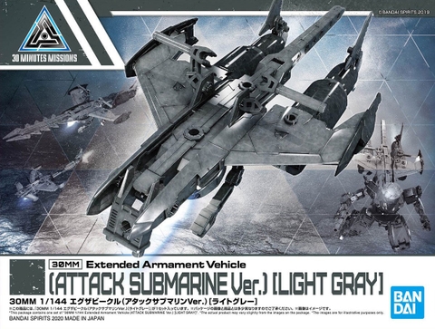 Mô Hình Phụ Kiện 30MM 1/144 Extended Armament Vehicle (ATTACK SUBMARINE Ver.)[LIGHT GRAY] của Bandai