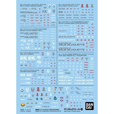 GUNDAM DECAL 142 MOBILE SUIT GUNDAM SEED FREEDOM MULTI-USE 2