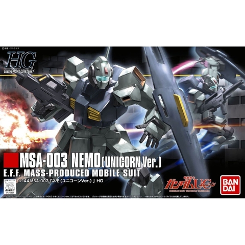 Mô Hình Lắp Ráp Gundam HG UC 1/144 MSA-003 Nemo - Unicorn Ver của Bandai Nhật Bản