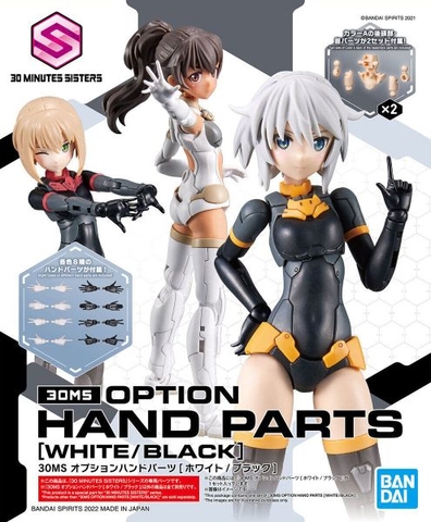 Mô hình Lắp Ráp 30MS Bộ Phụ kiện OPTION HAND PARTS [WHITE/BLACK] của Bandai Nhật Bản