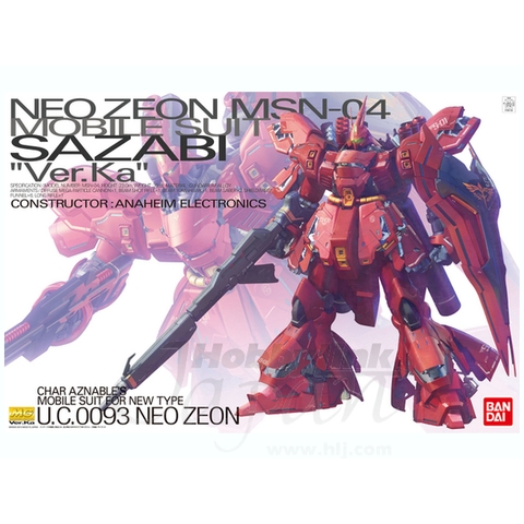 Mô Hình Lắp Ráp Gunpla Gundam MG Sazabi Ver Ka MSN-04 - Chính Hãng Bandai