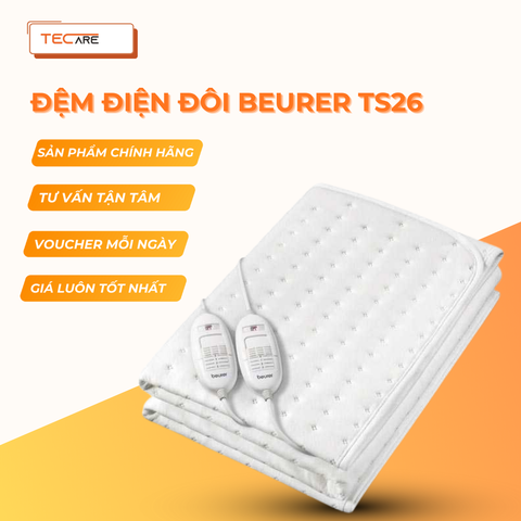 Beurer đệm điện đôi TS26 XXL - công suất 120W