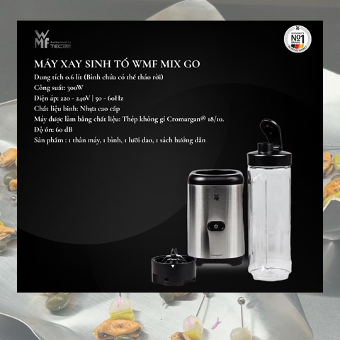 WMF máy xay sinh tố Mix go Kult X - công suất 300W, dung tích 600ml