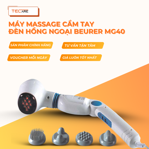 Beurer máy massage cầm tay, hồng ngoại MG40 - công suất 12W