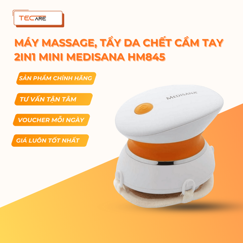 Medisana Máy Massage, Tẩy Da Chết Cầm Tay Mini 2in1 HM845
