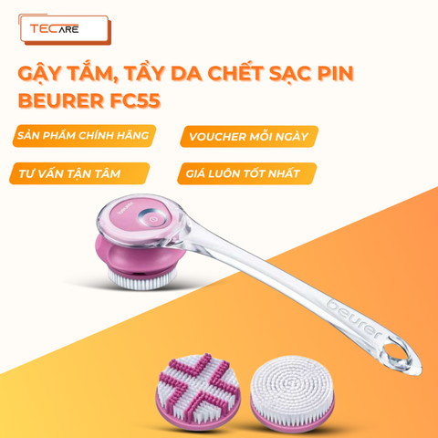 Beurer Bàn chải/Gậy tắm điện kì lưng hiệu quả FC55