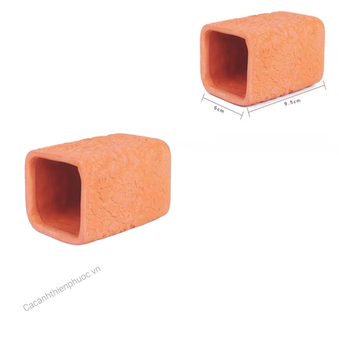 Hang Ống Chữ Nhật Trang Trí Hồ Cá Tép Cảnh Thuỷ Sinh- Hang Trú Ẩn- Cá Cảnh Thiên Phước