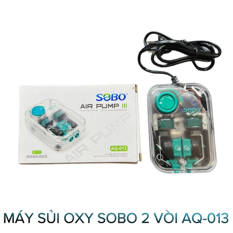 Máy Sủi Oxy Sobo 2 Vòi Aq 013- Máy Sủi Oxy- Cá Cảnh Thiên Phước