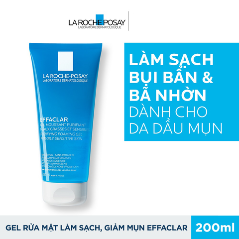 Gel rửa mặt  La Roche Posay Effaclar Purifying Foaming Gel For Oily Sensitive Skin 200ml