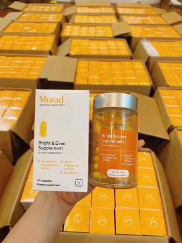 Viên uống hỗ trợ chống nắng trắng da Murad Bright & Even Supplement