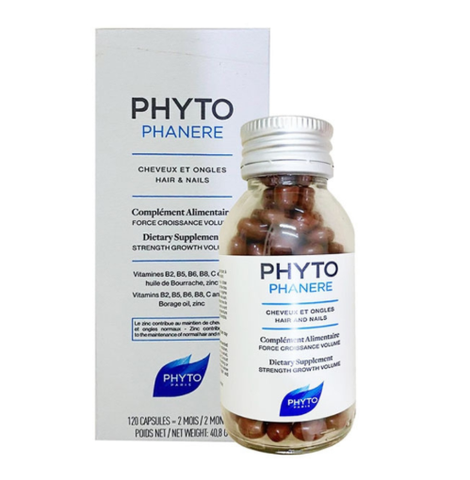 Viên uống Phyto hỗ trợ mọc tóc, móng của Pháp, 120 viên