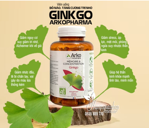 Viên Uống Bổ Não Ginkgo Arkopharma Của Pháp