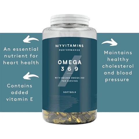 Viên uống Omega 3 6 9 Myvitamins 120 Softgel của Pháp