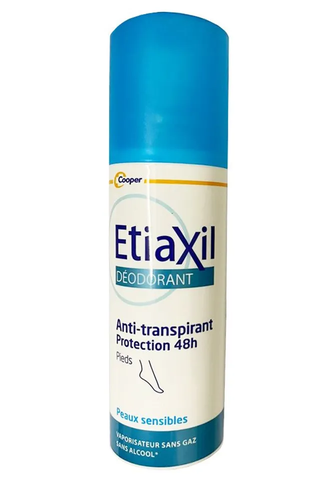 Xịt chân Etiaxil Déodorant Anti - Transpirant Protection 48h Pieds kiểm soát tuyến mồ hôi chân (100ml)