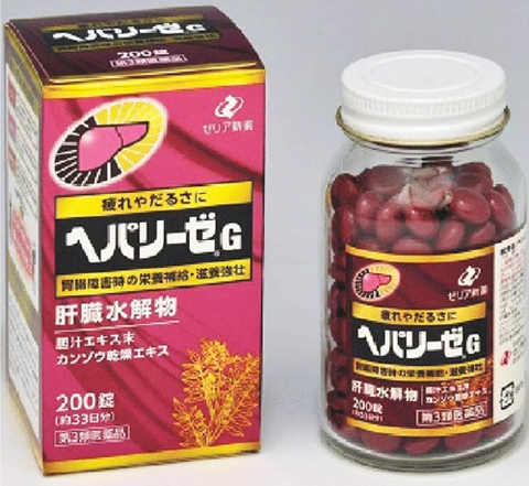 Viên uống bổ gan Hepalyse G Zeria Nhật Bản 200 viên – Gan thủy phân & Vitamin