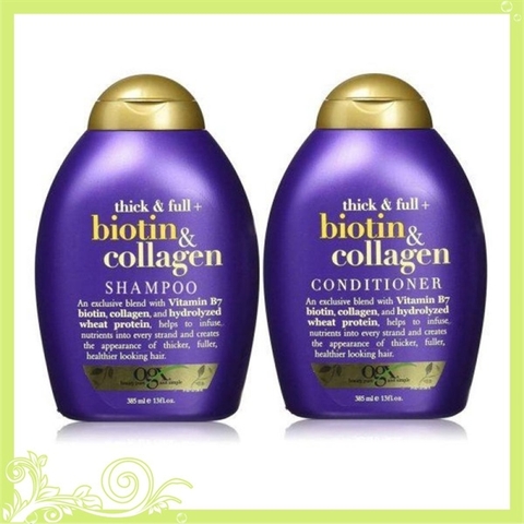 Cặp Dầu Gội & Xả Biotin Collagen Màu Tím – Tóc Dày Mượt Bồng Bềnh Chuẩn Salon