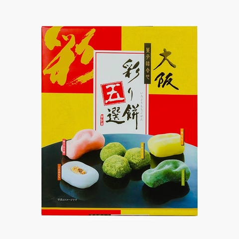 Bánh Mochi Irodori Osaka Nhật Bản 413g- Mix 5 vị truyền thống