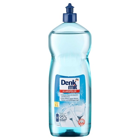 Nước làm bóng bát đĩa Denkmit Klarspüler 1000ml Đức – Giúp bát đĩa sạch bóng, hạn chế vệt nước
