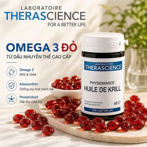 Dầu nhuyễn thể Therascience Huile de Krill 60 viên – Omega 3 hấp thu vượt trội từ Phospholipid