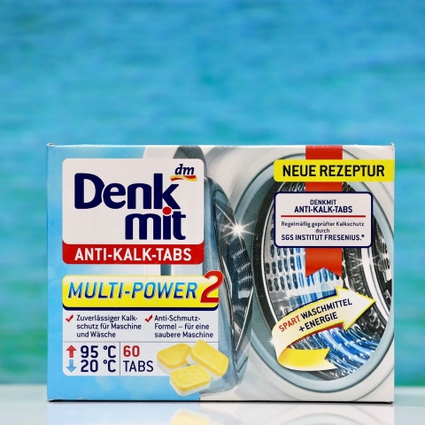 Viên tẩy lồng máy giặt Denkmit  Đức – Làm sạch cặn bẩn, khử khuẩn, bảo vệ máy giặt