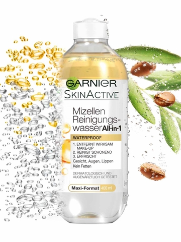 Tẩy Trang Garnier Micellar All-in-One Waterproof – Sạch Mọi Lớp Trang Điểm, Dưỡng Ẩm Dịu Nhẹ
