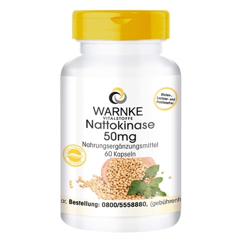 Viên uống Nattokinase Warnke 2000FU – Hỗ Trợ Tuần Hoàn Máu, Ngừa Huyết Khối