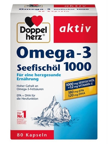 Viên uống dầu cá OMEGA-3 SEEFISCHÖL 1000 DOPPELHERZ