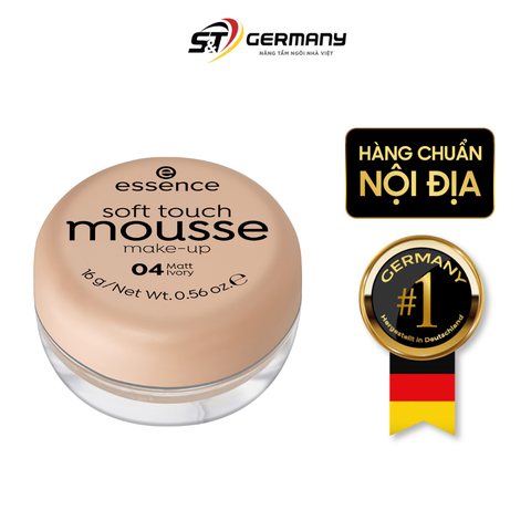 Phấn Tươi Essence Soft Touch Mousse Đức – Che Khuyết Điểm, Da Đẹp Tự Nhiên, Mịn Màng 16g