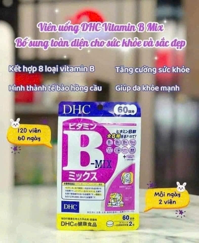 Viên Uống DHC Vitamin B-Mix Nhật Bản 60 Ngày – Bổ Sung Vitamin Nhóm B, Giảm Mệt Mỏi, Đẹp Da