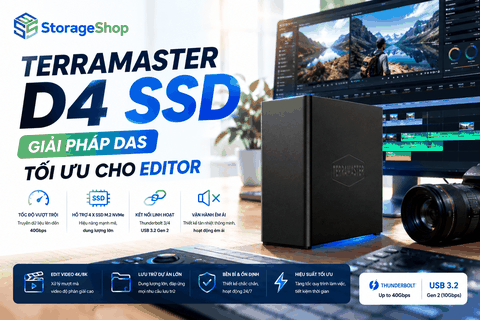 TerraMaster D4 SSD: Giải pháp DAS Tối Ưu Cho Editor