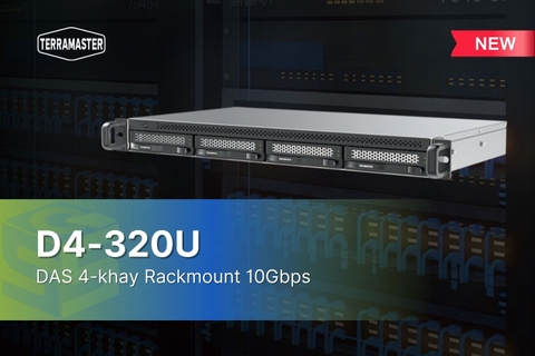 TerraMaster D4-320U mới - DAS 4 Khay Rackmount 1U mạnh mẽ và linh hoạt
