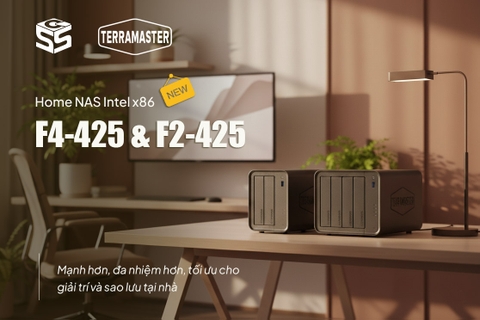 TerraMaster ra mắt bộ đôi Home NAS Intel mới F2-425 và F4-425