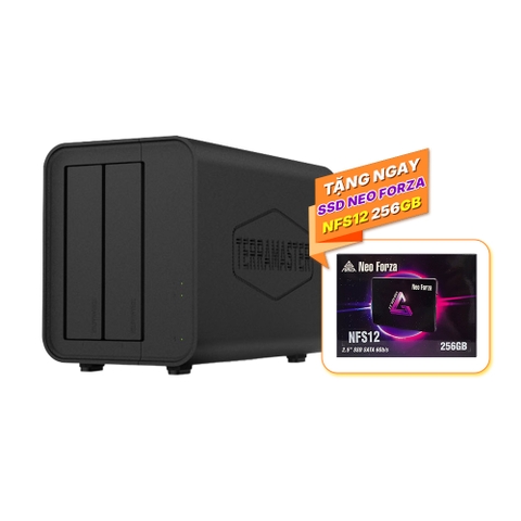 ComboThiết bị lưu trữ mạng DAS TerraMaster D2-320 2-bay và SSD Neo Forza