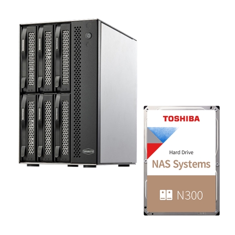 Combo thiết bị lưu trữ DAS TerraMaster D6-320 kèm 1 ổ cứng Toshiba N300