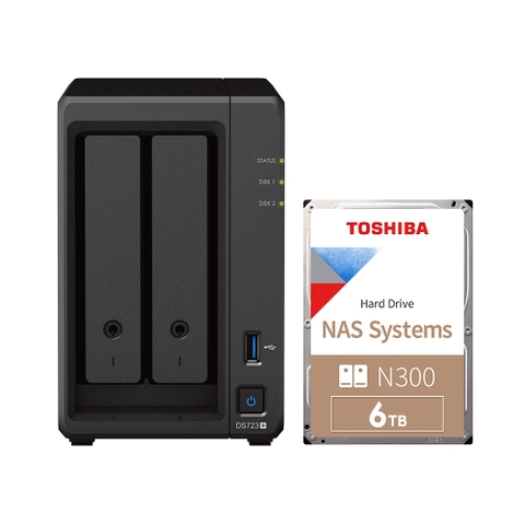 Combo thiết bị lưu trữ mạng NAS Synology DS723+ và Ổ cứng Toshiba N300