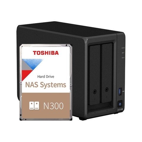 Combo thiết bị lưu trữ mạng NAS Synology DS720+ và Ổ cứng Toshiba N300