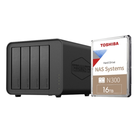 Combo thiết bị lưu trữ mạng NAS TerraMaster F4-424 và Ổ cứng Toshiba N300