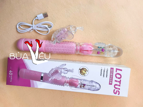 Dương vật giả rung xoay đa năng LOTUS