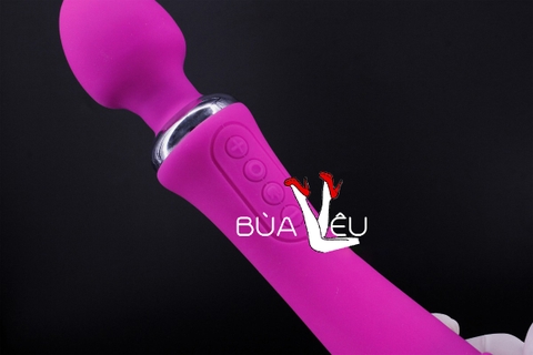 Máy mát xa tình yêu rung 2 đầu Double End ấm nóng pin sạc