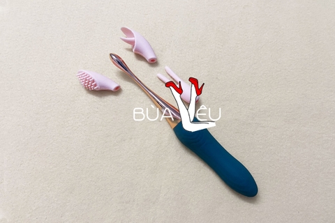 Máy massage điểm G 3 đầu pin sạc nhỏ gọn