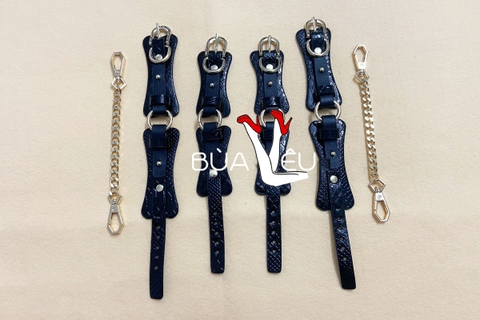 Đồ Chơi Bạo Dâm 10 Món Vân Da Màu Đen Sang Trọng