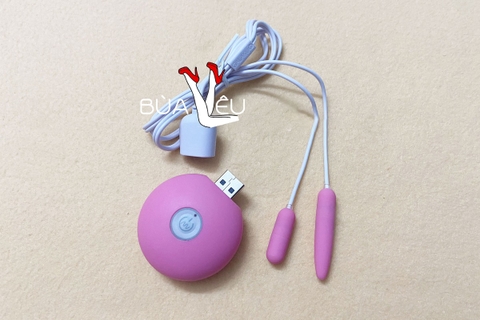 Trứng rung tình yêu 2 đầu siêu nhỏ pin sạc