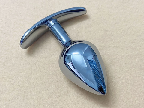 Dụng cụ kích thích hậu môn inox có tay cầm