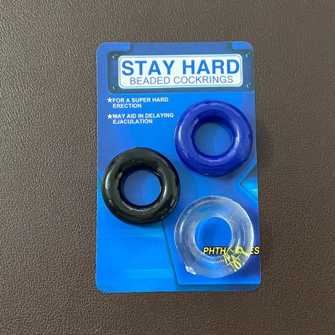 Vòng trơn đeo dương vật Stay Hard 3 màu