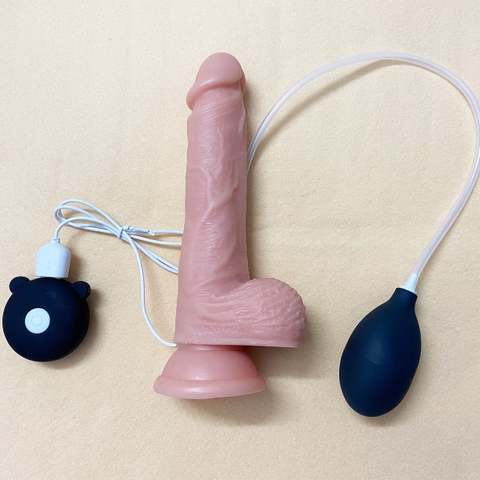 Dương vật giả silicon rung xuất tinh