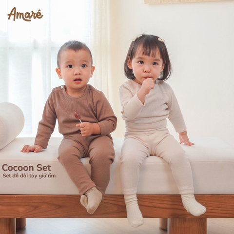Set len mỏng Cocoon thiết kế cạp cao ấm áp cho bé trai và bé gái (0M-3Y)