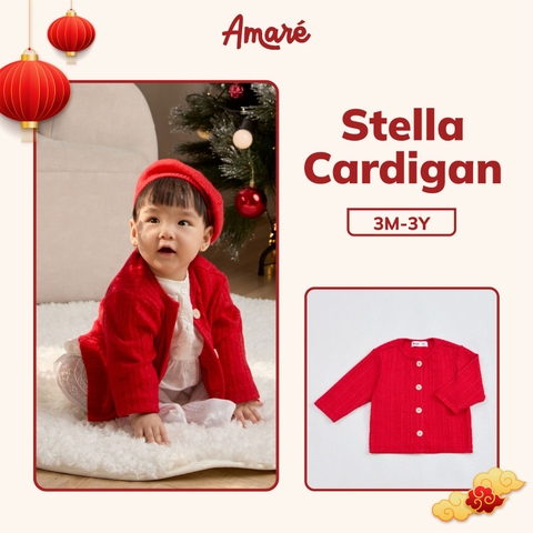 Áo khoác rời dập nổi hoa Stella Cardigan dành cho bé trai và bé gái (3M-3Y)