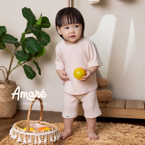 Set bộ ngắn tay quần lửng cho bé trai và bé gái Slink (3M-3Y)