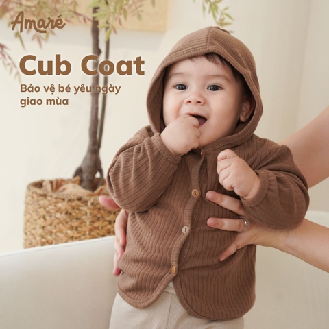 Áo cardigan mỏng có mũ Cub Coat cho bé trai và bé gái (3M-3Y)