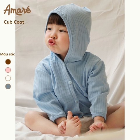 Áo cardigan mỏng có mũ Cub Coat cho bé trai và bé gái (3M-3Y)